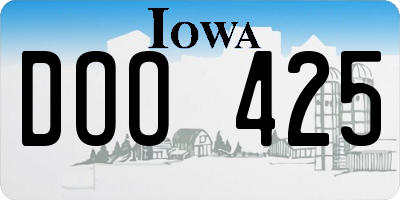 IA license plate DOO425