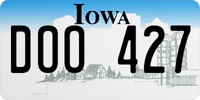 IA license plate DOO427