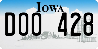 IA license plate DOO428