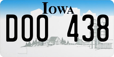 IA license plate DOO438