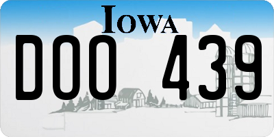 IA license plate DOO439
