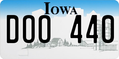 IA license plate DOO440