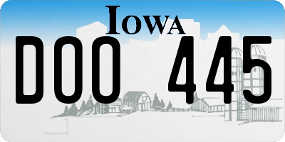 IA license plate DOO445