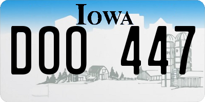 IA license plate DOO447