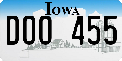 IA license plate DOO455