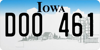 IA license plate DOO461