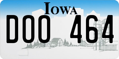 IA license plate DOO464