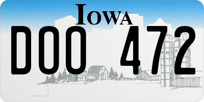 IA license plate DOO472