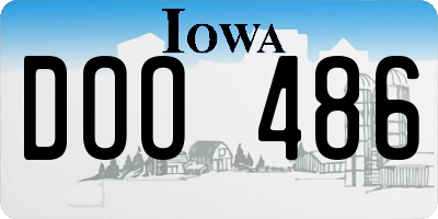 IA license plate DOO486