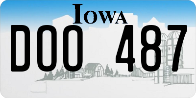IA license plate DOO487
