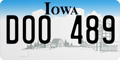 IA license plate DOO489