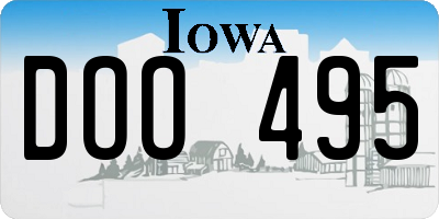 IA license plate DOO495