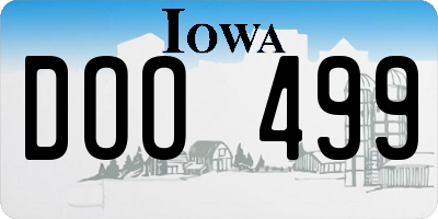 IA license plate DOO499