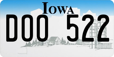 IA license plate DOO522