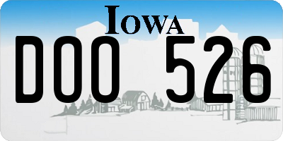 IA license plate DOO526