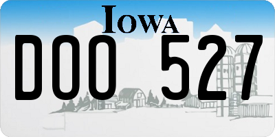 IA license plate DOO527