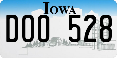 IA license plate DOO528