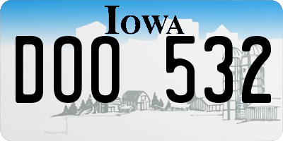 IA license plate DOO532