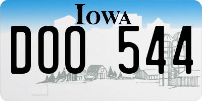 IA license plate DOO544