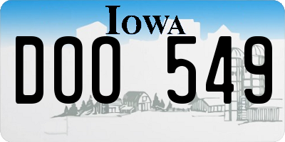 IA license plate DOO549