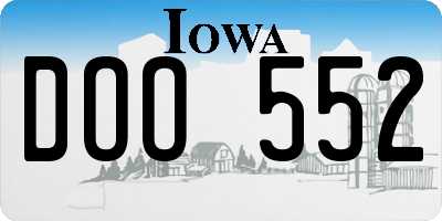 IA license plate DOO552