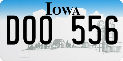 IA license plate DOO556