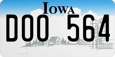 IA license plate DOO564