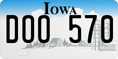 IA license plate DOO570
