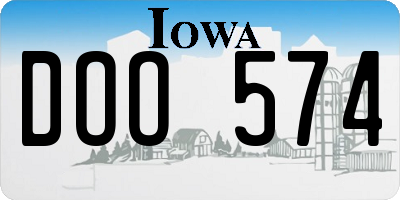 IA license plate DOO574