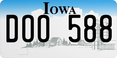 IA license plate DOO588