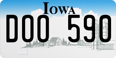 IA license plate DOO590