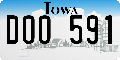 IA license plate DOO591