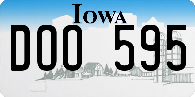 IA license plate DOO595