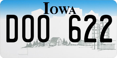 IA license plate DOO622