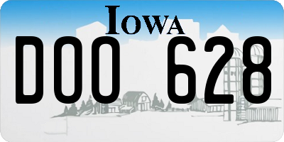IA license plate DOO628