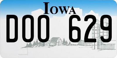 IA license plate DOO629