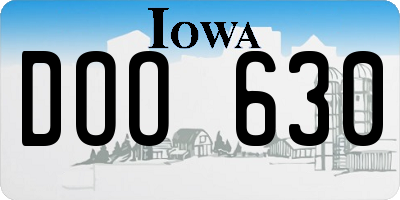 IA license plate DOO630
