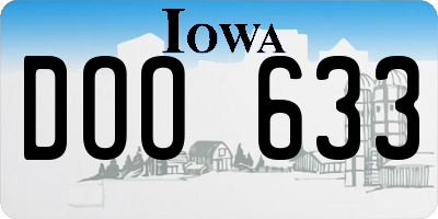 IA license plate DOO633