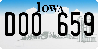 IA license plate DOO659