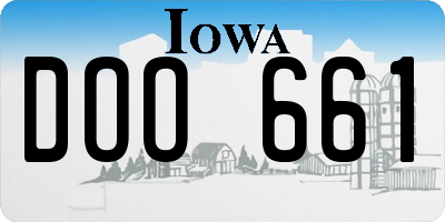 IA license plate DOO661