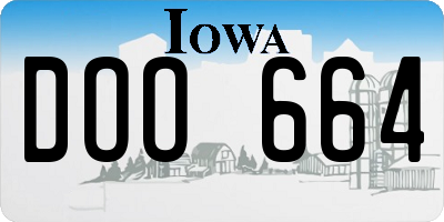 IA license plate DOO664