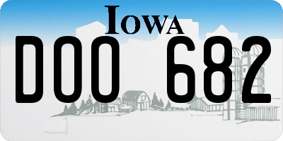 IA license plate DOO682