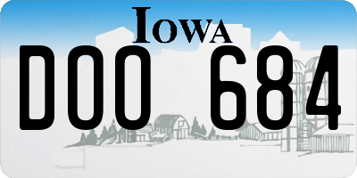 IA license plate DOO684