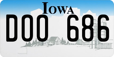 IA license plate DOO686