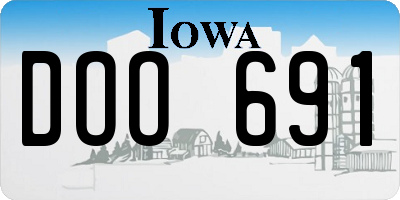 IA license plate DOO691