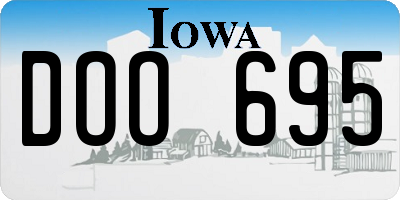 IA license plate DOO695