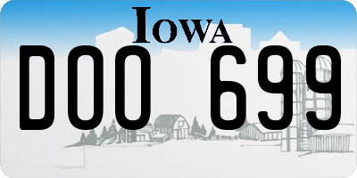 IA license plate DOO699