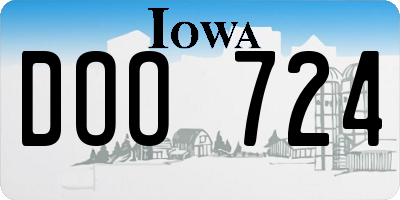 IA license plate DOO724
