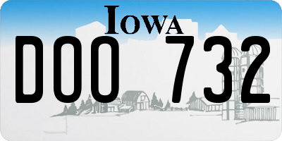 IA license plate DOO732