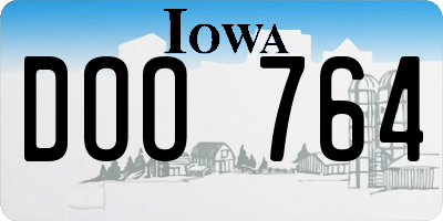IA license plate DOO764